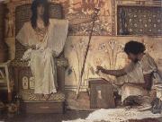 Alma-Tadema, Sir Lawrence Joseph,Overseer of Pharaoh's Granaries (mk23) oil